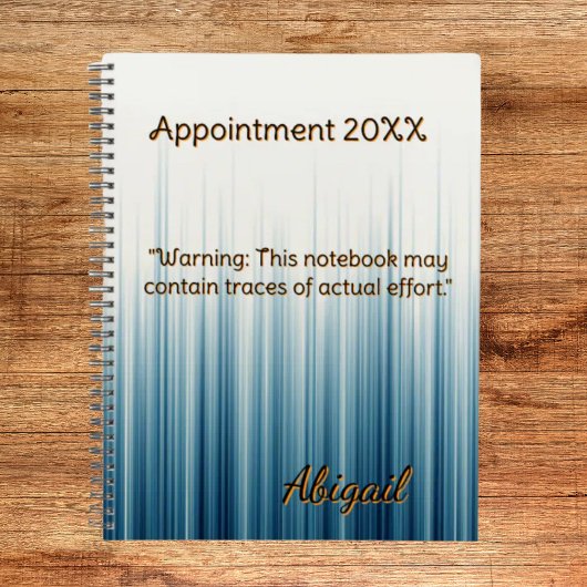 Gepersonaliseerde naam Retro Light Blue Afspraak Planner