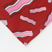 Gepersonaliseerde naam rood baconpatroon fleece deken (Hoek)