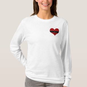 Gepersonaliseerde naam rood luipspatroon t-shirt