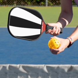 Gepersonaliseerde Naam Rood & Witte Strepen Twee T Pickleball Paddle
