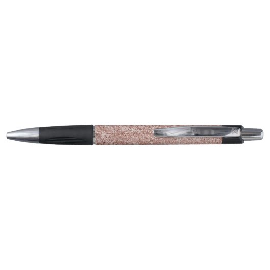Gepersonaliseerde Naam Roos Goud Blush Roze Glitte Pen (Achterkant)