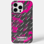 Gepersonaliseerde naam Roze Grijs Marmer Case-Mate iPhone Case (Achterkant)