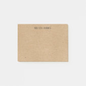 Gepersonaliseerde naam Rustic Kraft Boho Chic Post-it® Notes (Voorkant)
