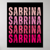 Gepersonaliseerde naam Sabrina I Love Sabrina Poster (Voorkant)