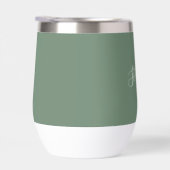 Gepersonaliseerde naam Sage Groen Script Monogram (Rechts)