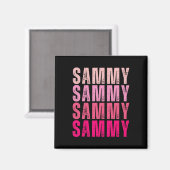 Gepersonaliseerde naam Sammy I Love Sammy  Magneet (Voorkant / Achterkant)