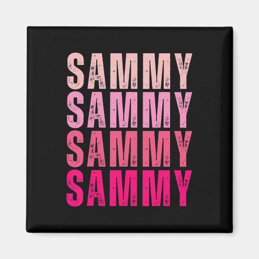 Gepersonaliseerde naam Sammy I Love Sammy  Magneet (Voorkant)