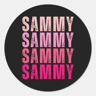 Gepersonaliseerde naam Sammy I Love Sammy Ronde Sticker