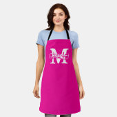 Gepersonaliseerde Naam Schort - Custom Monogram Ke (Gedragen)