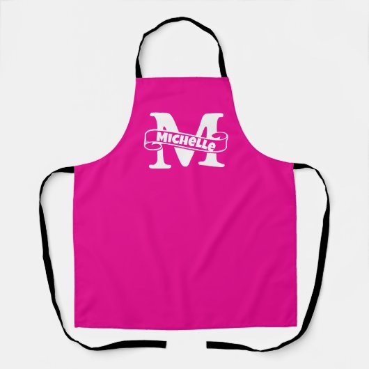 Gepersonaliseerde Naam Schort - Custom Monogram Ke (Voorkant)