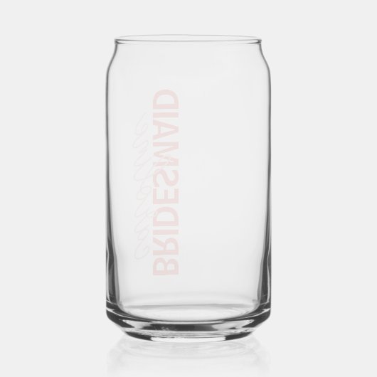 Gepersonaliseerde Naam Script Bruids Partij Voorke Blikvorm Glas (Achterkant)