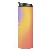 Gepersonaliseerde naam Script Monogram Thermosbeker (Geroteerd rechts)