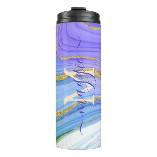 Gepersonaliseerde naam Script Monogram Thermosbeker