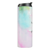 Gepersonaliseerde naam Script Monogram Thermosbeker (Gedraaid links)