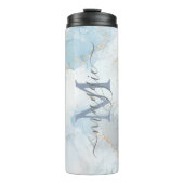Gepersonaliseerde naam Script Monogram Thermosbeker (Voorkant)