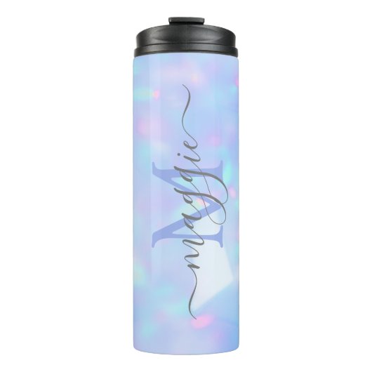 Gepersonaliseerde naam Script Monogram Thermosbeker (Voorkant)