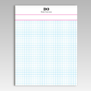 Gepersonaliseerde naam Small Square Graph Paper No Notitieblok