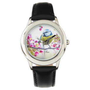 Gepersonaliseerde naam Spring Bird Watch Horloge