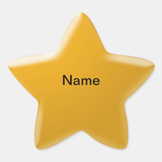 Gepersonaliseerde naam Star Sticker (Voorkant)