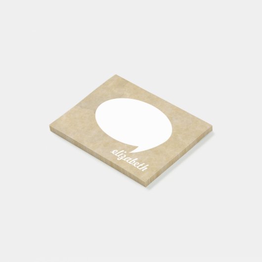 Gepersonaliseerde naam Talk Bubble Post-it® Notes (Schuin)