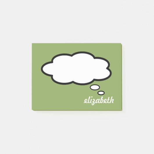 Gepersonaliseerde naam Talk Bubble Post-it® Notes (Voorkant)