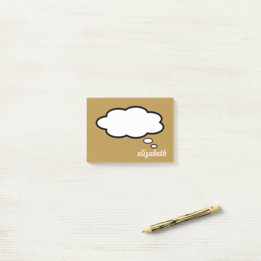 Gepersonaliseerde naam Talk Bubble Post-it® Notes (Op bureau)