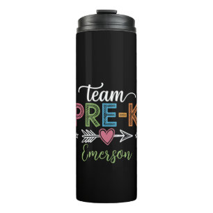 Gepersonaliseerde naam team Pre-K kleuterleidster Thermosbeker