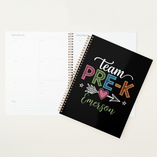 Gepersonaliseerde Naam Team Pre-K Pre-School Leraa Planner (Display)