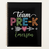 Gepersonaliseerde Naam Team Pre-K Pre-School Leraa Planner (Voorkant)