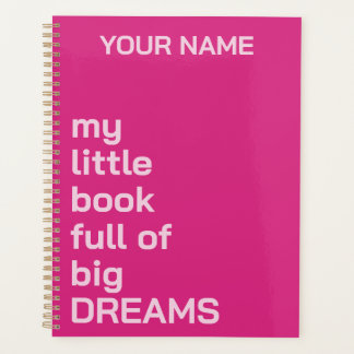 GEPERSONALISEERDE NAAM TEKST EENVOUDIGE STIJL DAGE PLANNER