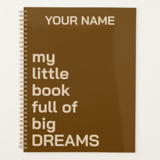 GEPERSONALISEERDE NAAM TEKST EENVOUDIGE STIJL DAGE PLANNER