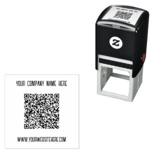 Gepersonaliseerde naam tekst QR-code Zelfinkkend s Zelfinktende Stempel