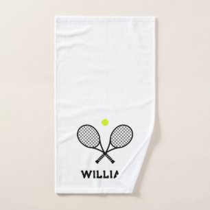 Gepersonaliseerde naam Tennis White Handdoek