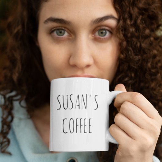 Gepersonaliseerde naam Trendy Skinny Font Koffiemok