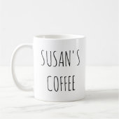 Gepersonaliseerde naam Trendy Skinny Font Koffiemok (Links)