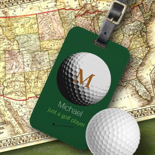 Gepersonaliseerde naam van de golfspeler bagagelabel