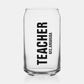 Gepersonaliseerde naam van de leraar blikvorm glas (Voorkant)