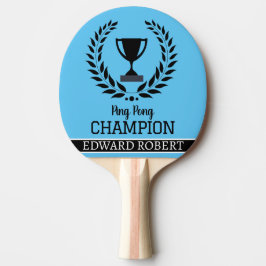 Gepersonaliseerde naam van Ping pong kampioen typo Tafeltennisbatje