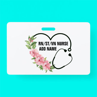 Gepersonaliseerde naam van verpleegkundige geregis badge