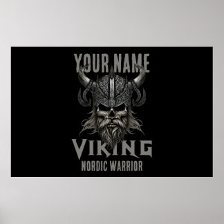 Gepersonaliseerde NAAM Viking Warrior Heritage T-s Poster