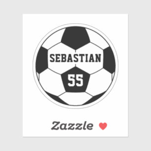 Gepersonaliseerde naam Voetbal Sticker