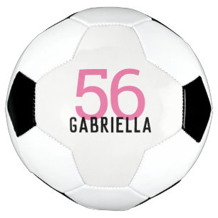Gepersonaliseerde Naam Voetbal Team Nummer Roze