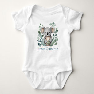 Gepersonaliseerde naam Waterverf Koala Beer Romper