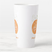 Gepersonaliseerde Naam Waterverf Pompoen Herfst He Latte Mok (Voorkant)