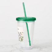 Gepersonaliseerde naam Wildflower Garden Acryl Drinkbeker (Links)