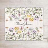 Gepersonaliseerde naam Wildflower Garden Fleece Deken