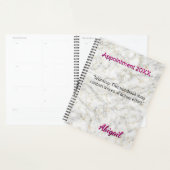 Gepersonaliseerde Naam Wit Goud Marmer Benoeming Planner (Display)