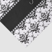 Gepersonaliseerde naam: witte zwarte vocht tissuepapier (Detail)