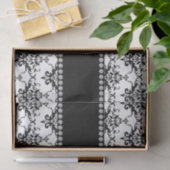 Gepersonaliseerde naam: witte zwarte vocht tissuepapier (Geschenk)