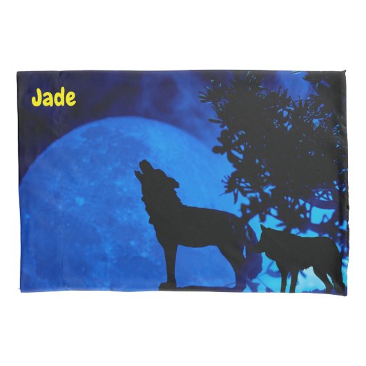 Gepersonaliseerde naam wolf Kussensloop (Voorkant)